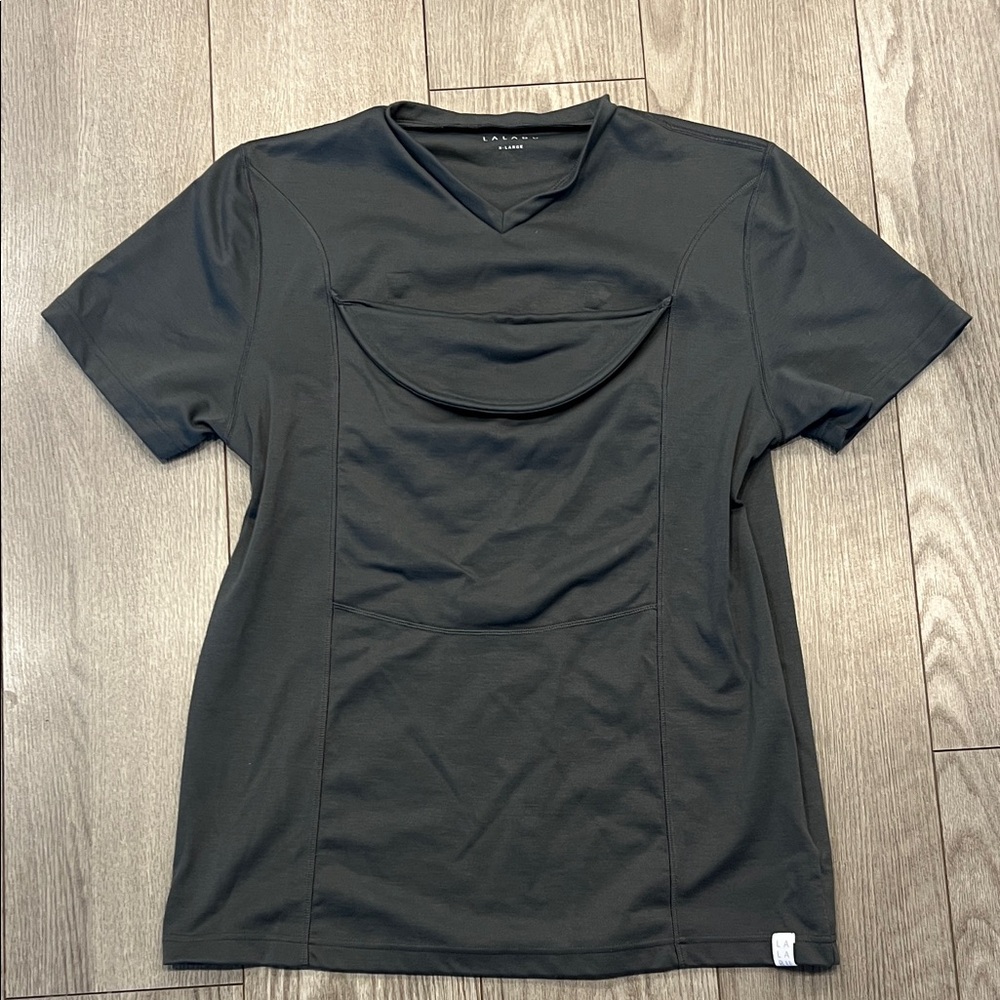 Men's Black V-Neck Shirt